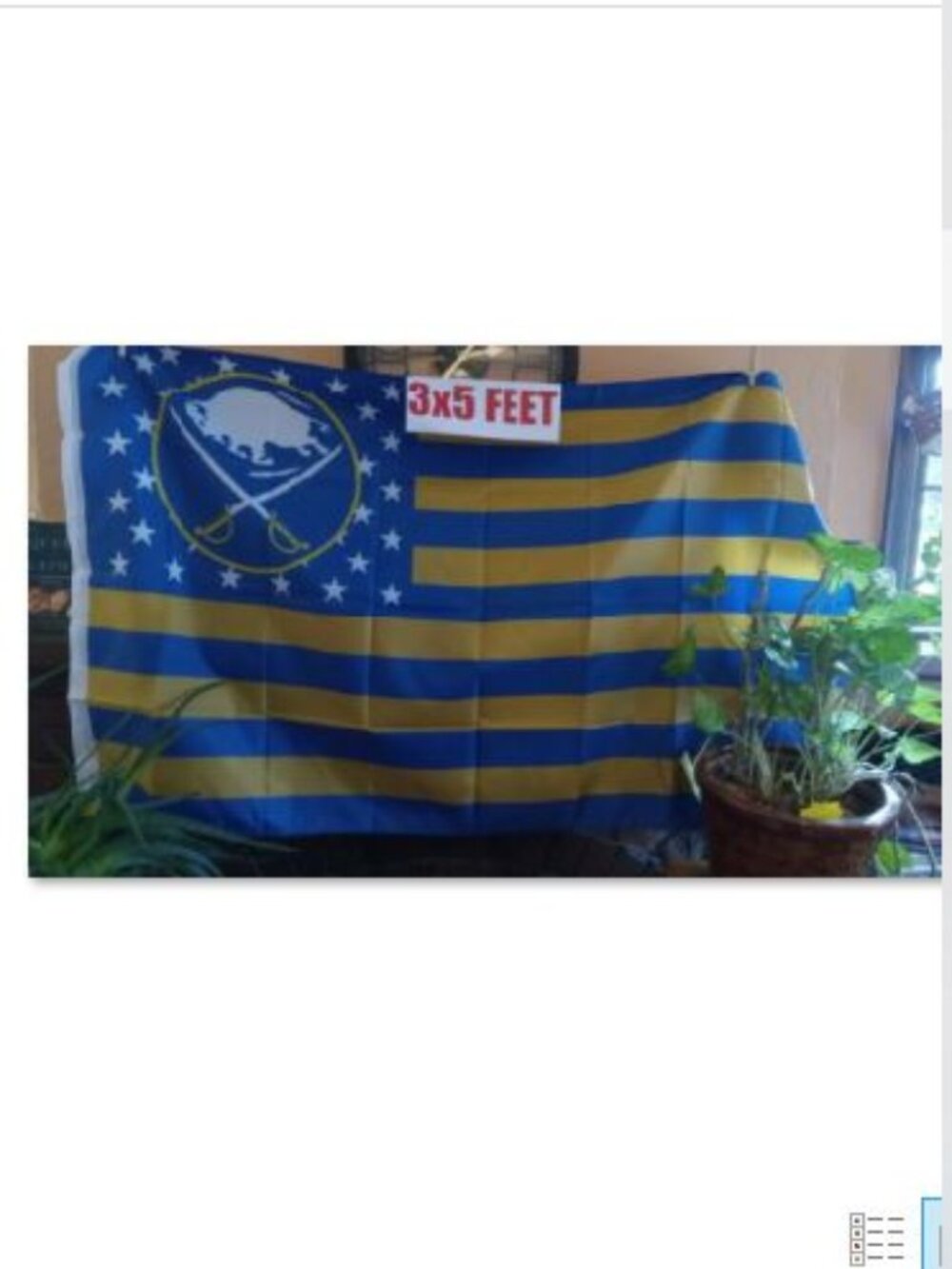Buffalo Sabres Stars & Stripes NHL 3X5 Feet Flag Banner Pole or Wall Decor